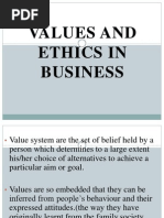 Values and Ethics in Business