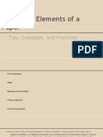 Structural Elements of A Paper Presentation