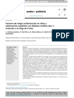 Factores de Riesgo Cardiovascular en Niños y Adolescentes Españoles Con Diabetes Mellitus Tipo 1: Evolución A Lo Largo de 9 Años