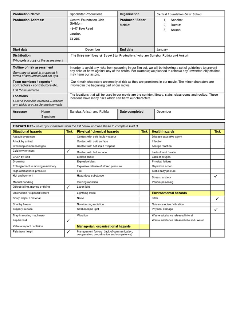 Risk Assesment | Radiation | Explosive Material