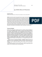 Teachers Coping With The Stress of Classroom Discipline: Social Psychology of Education 3: 155-171, 1999