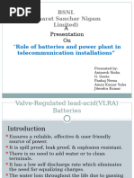 Role of battery in Telecom