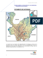 Indicadores sobre la situación de los Derechos Humanos en Antioquia