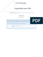 Geometrie Avec Css