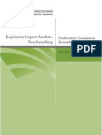 Regulatory Impact Assessment Benchmarking 2012
