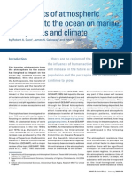 The impact of atmospheric deposition to the ocean on marine ecosystems and climate