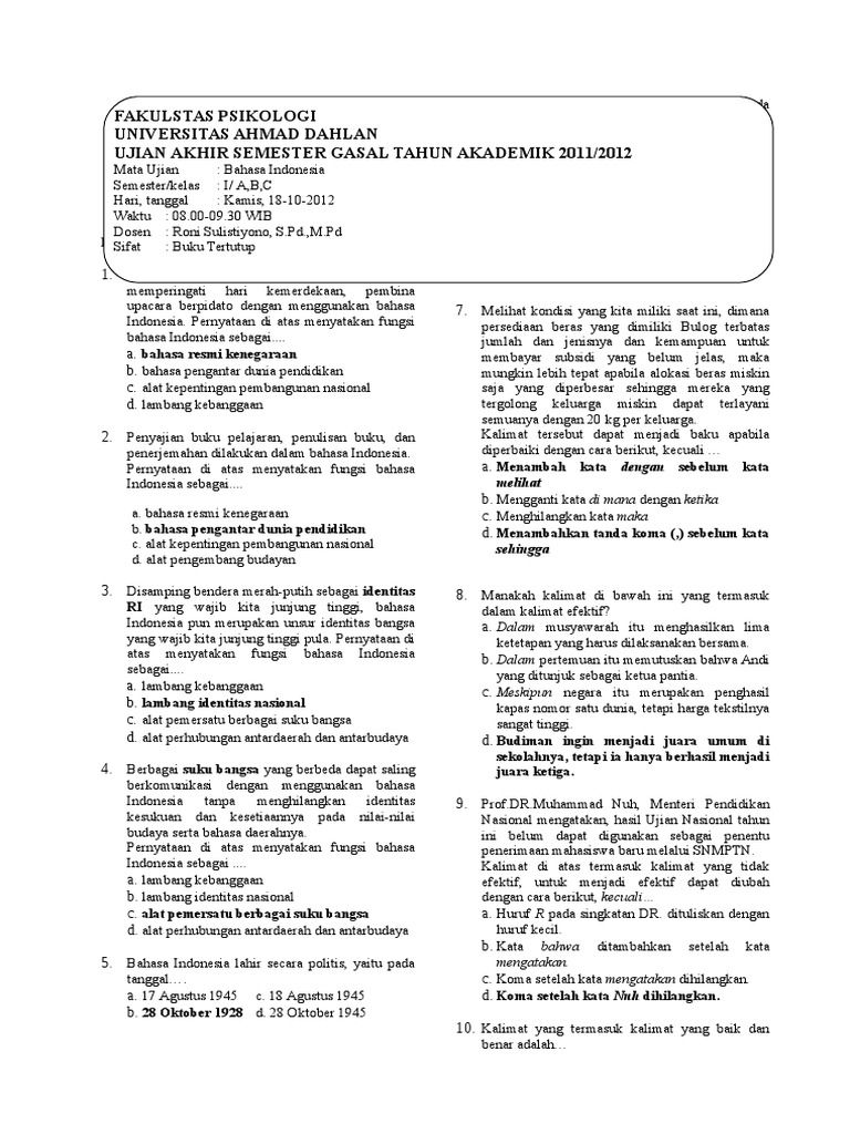 Kunci Soal Indo 2012 2013