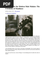The Cure for the Modern Male Malaise - The 5 Switches of Manliness