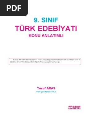 9 Turk Edebiyati Ka 13 Internet Pdf