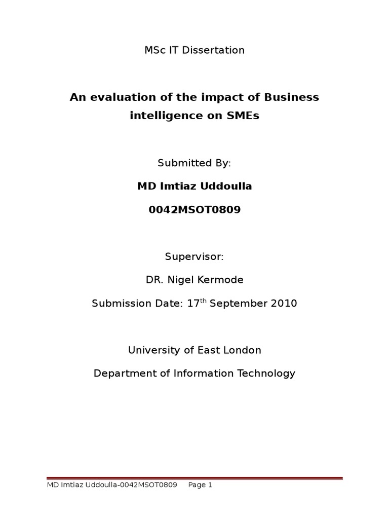 Impact of Business Intelligence on SMEs | PDF | Business Intelligence ...