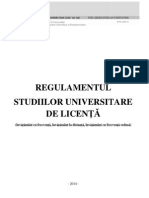 Regulamentul Studiilor de Licenta -2014