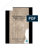 La Literatura en El Egipto Antiguo Angel Sanchez