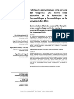 Habilidades Comunicativas en El Terapeuta