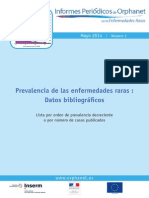 Informe 2014 Orphanet - Prevalencia de Enfermedades Raras