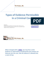 Types of Evidence Permissible in Criminal Court