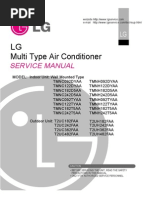 LG Split Type Air Conditioner Complete Service Manual | Air