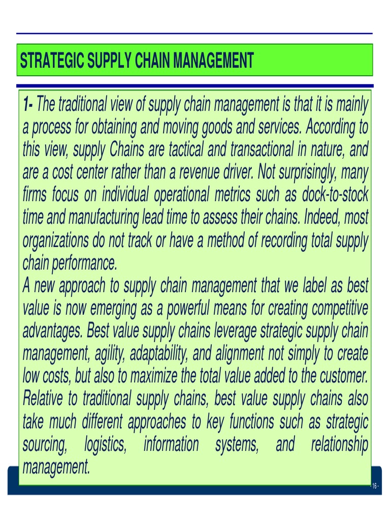 case study about supply chain management