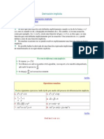 Derivación implícita: proceso y ejercicios resueltos