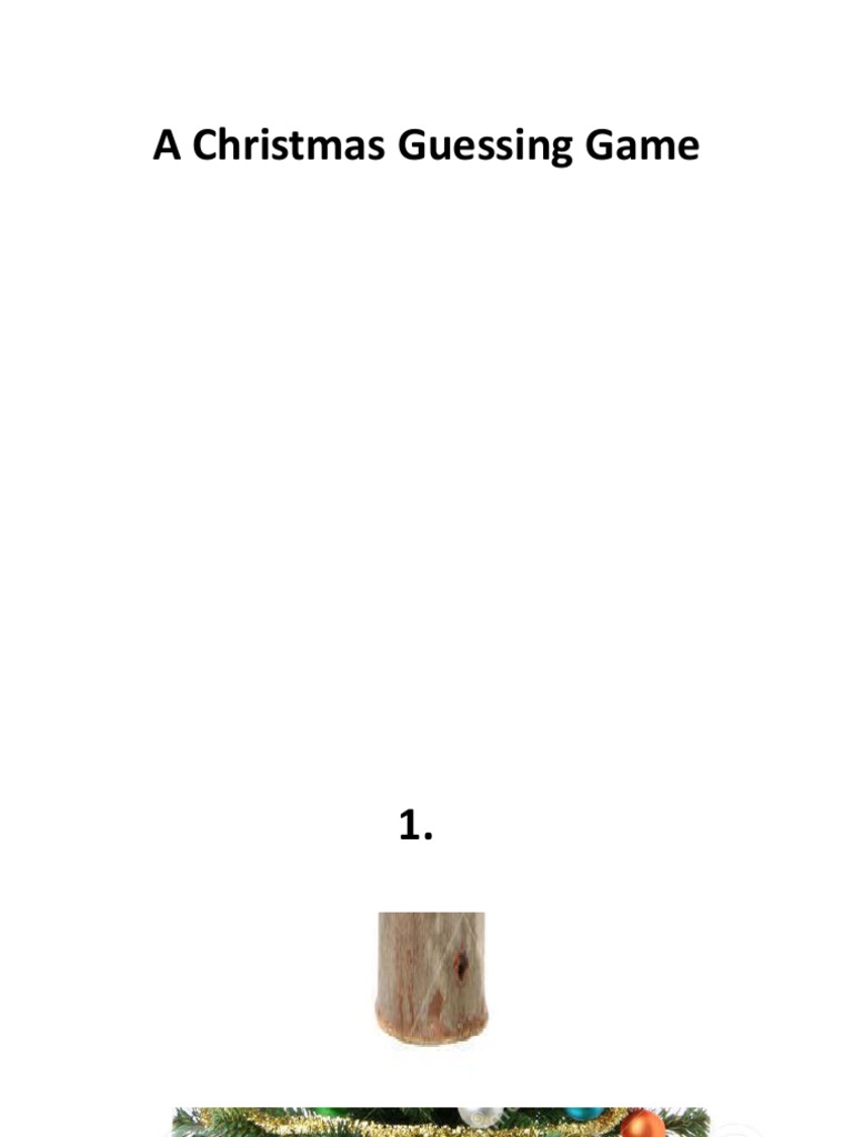 A Christmas Guessing Game | PDF