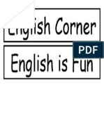 English Corner English Is Fun