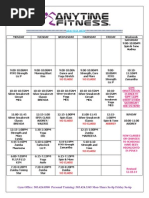 LA Fitness Class Schedule Overview | PDF