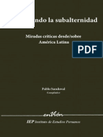Pablo Sandobal -Repensando La Subalternidad