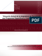 Catálogo Nacional de La Asignatura de Tecnología para Mexico