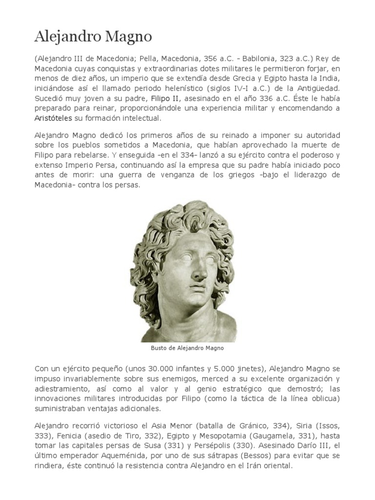 Alejandro Magno | PDF | Alejandro el Grande | Imperio aqueménida