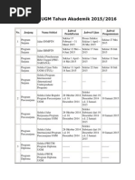 Download Jadwal UM UGM Tahun Akademik 2015 by AISHA_MKD SN251296000 doc pdf