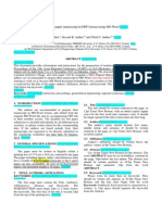 Preparing A Full Paper Manuscript in PDF Format Using MS-Word