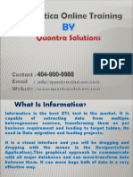 Informatica Online Training BY Quontra Solutions