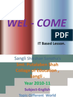 Wel - Come: IT Based Lesson