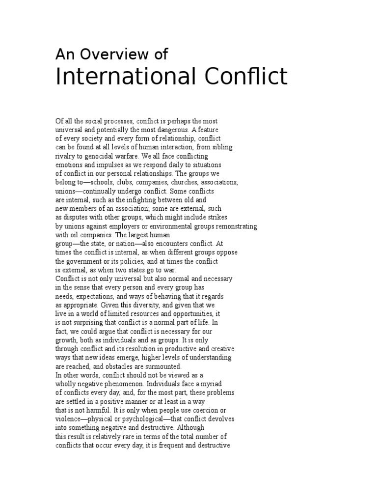 Understanding International Conflict | PDF | Unita | Iraq War