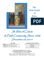 Saint Rita Parish Bulletin 12/28/2014