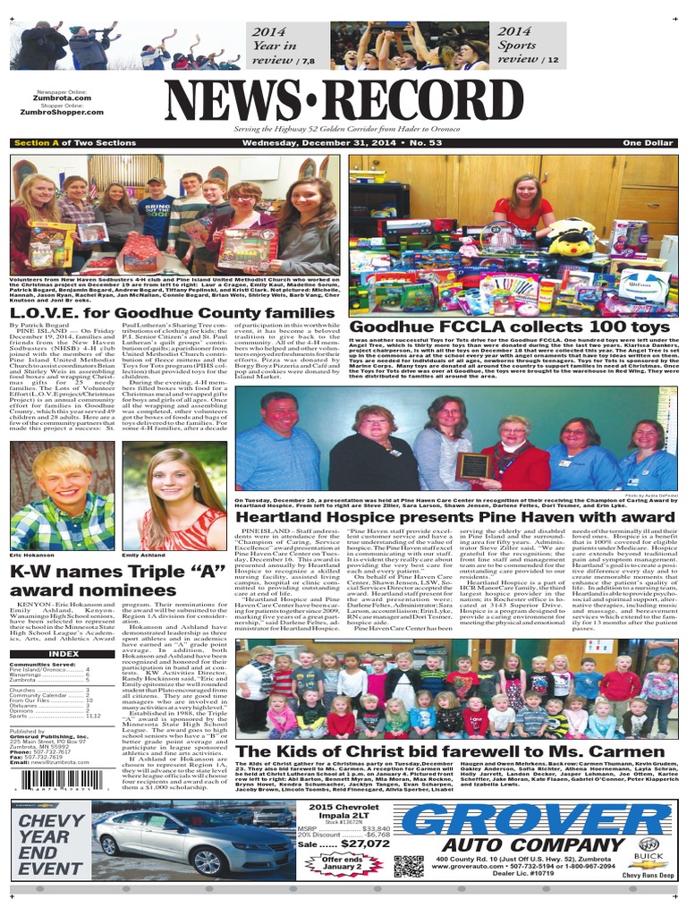NewsRecord14 12 31 | PDF | Palliative Care | Religion And Belief