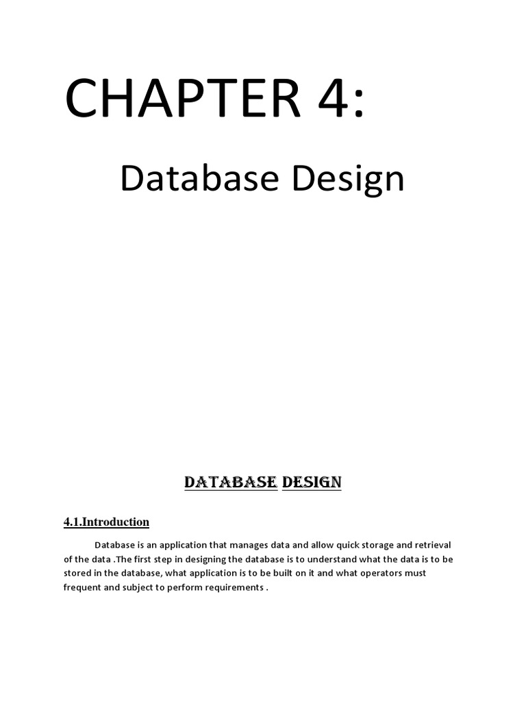 Database Design and Schema Overview | PDF | Databases | Areas Of ...