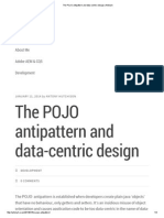 The POJO Antipattern and Data-Centric Design - Antonyh