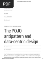 The POJO Antipattern and Data-Centric Design - Antonyh