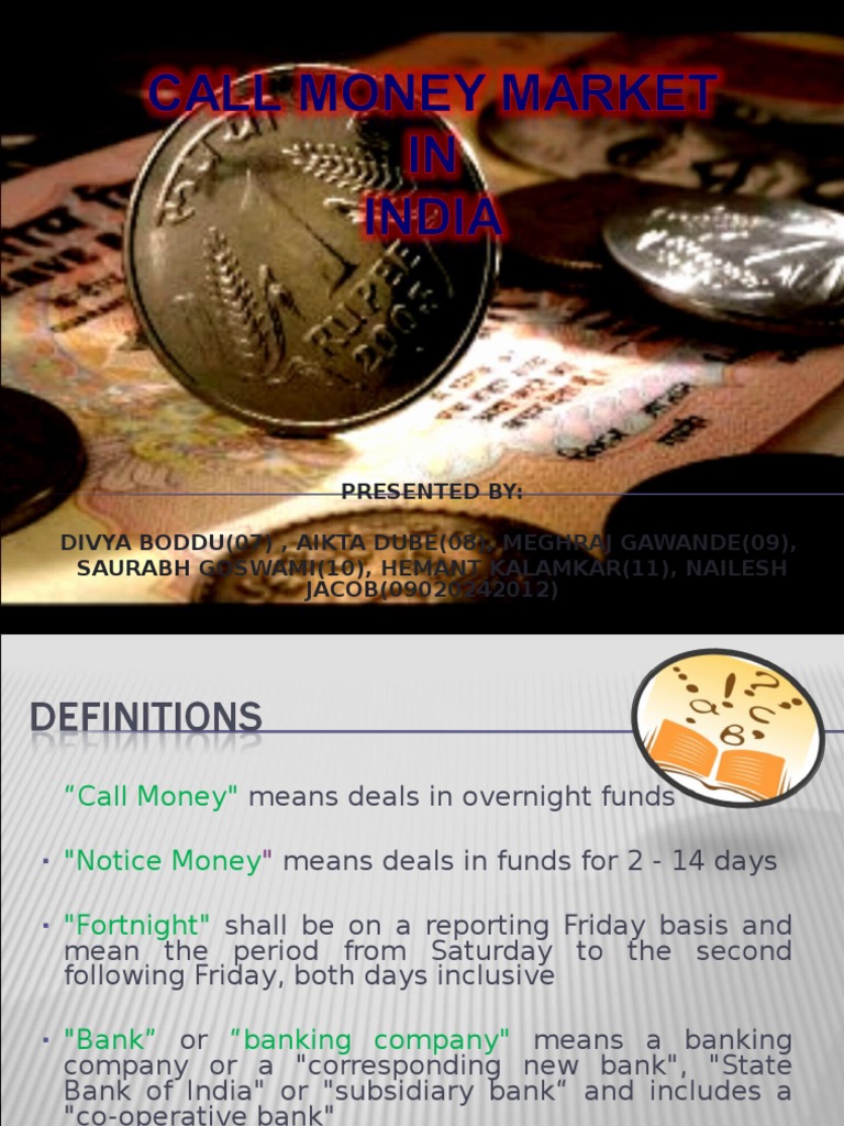 Overview of India's Call Money Market | PDF | Financial Markets ...
