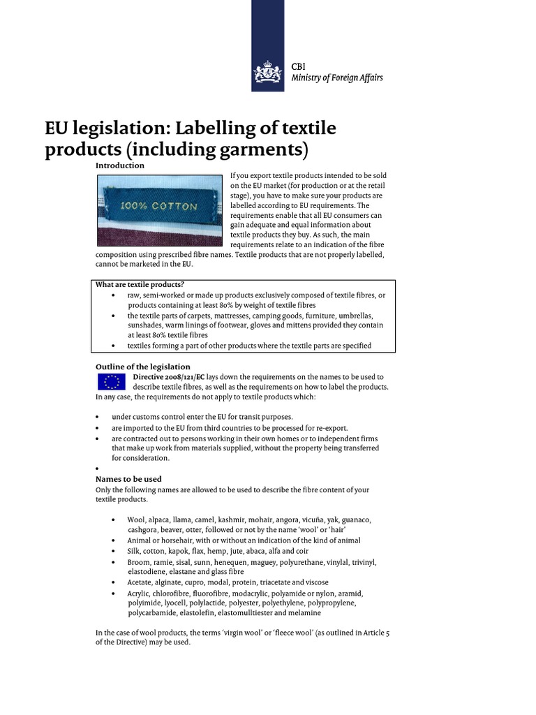 A Comprehensive Guide to EU Legislation on Labelling Requirements for