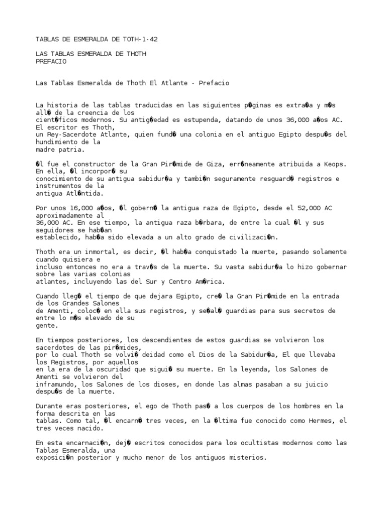 Tablas de Esmeralda de Toth142 Las Tablas PDF Sacerdote Estrellas