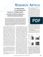 Esearch Rticle: Requirement of Hippocampal Neurogenesis For The Behavioral Effects of Antidepressants