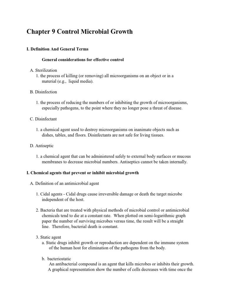 Control Microbial Growth | PDF | Disinfectant | Antimicrobial