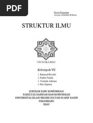Makalah Filsafat Ilmu Struktur Ilmu