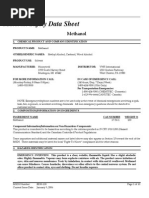 Methanol MSDS