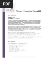 Ten Six Primavera P6 Professional EC Course Outline