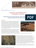 Excavations at Palaeolithic Site in South India