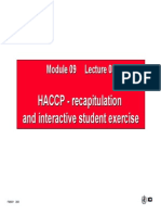 HACCP - Recapitulation 3