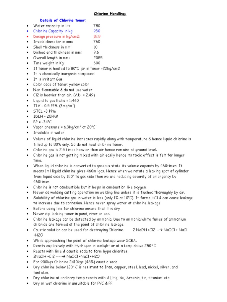 Does chlorine have a smell picture