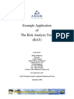 Example Application of The Risk Analysis Tool (RAT)
